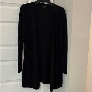 Halogen Black Open-Front Women's Cardigan Sweater